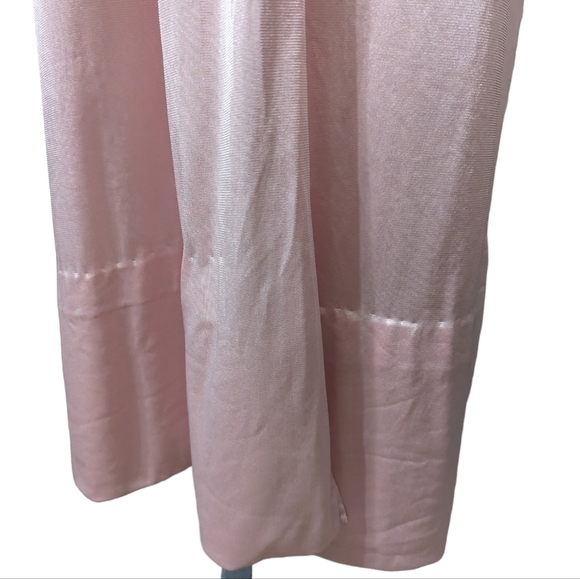 DVF Pink Satin Vintage Maxi Duster Robe Long Sleeve Elegant Lounge Wear - Picture 4 of 10